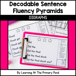 Decodable Sentence Fluency Pyramids | Digraphs Set