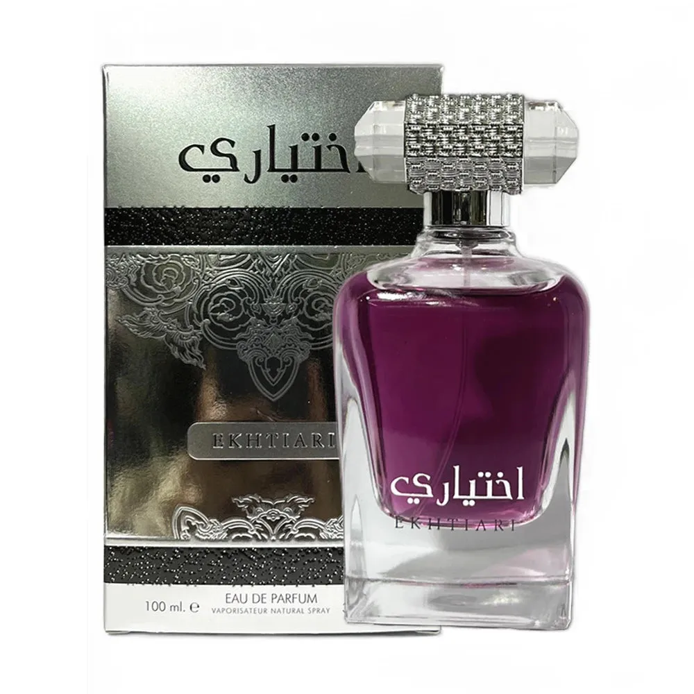 EKHTIARI Silver Fragrance Unisex Eau de Parfum Pheromone Infused Arabian Aroma 3.4 Fl Oz