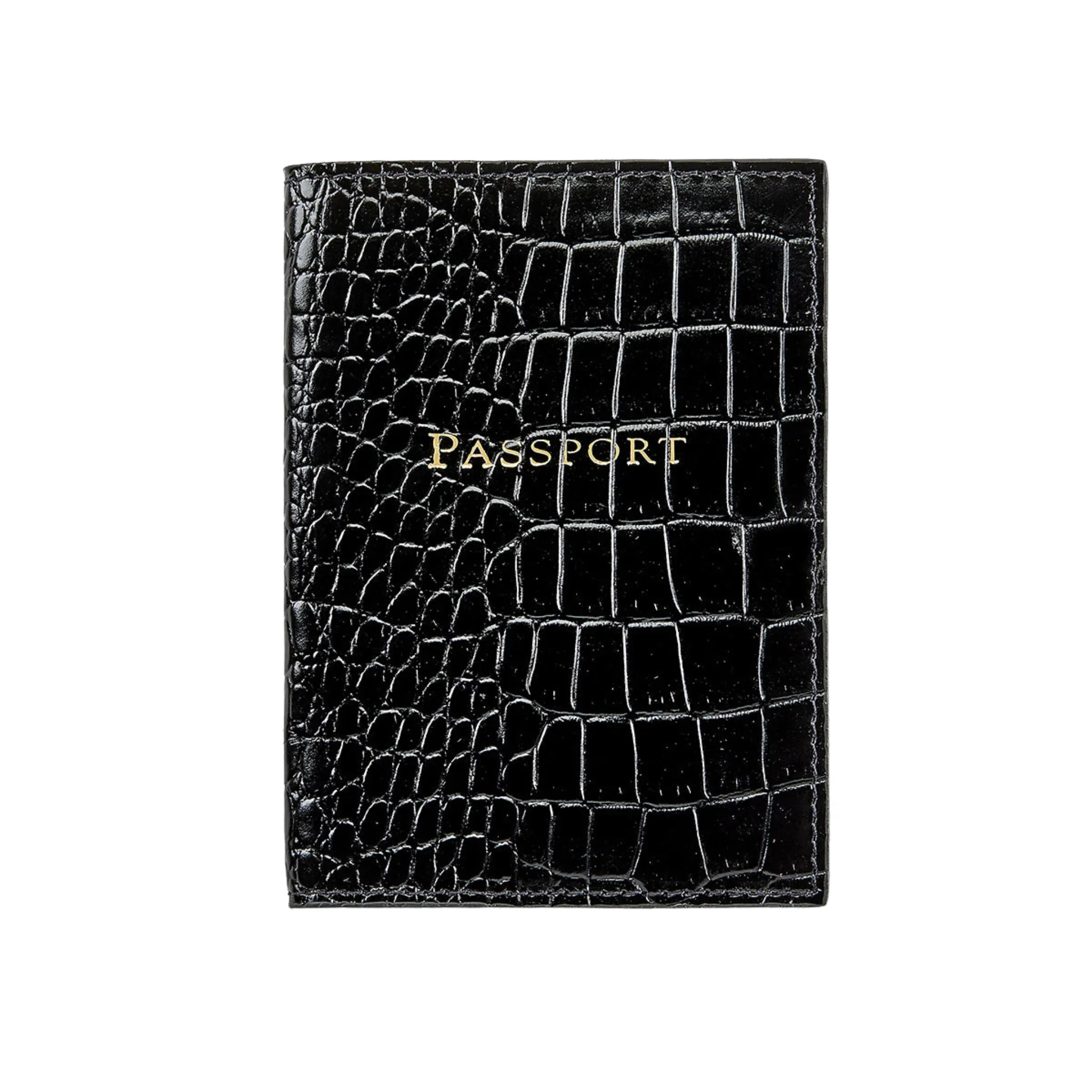 Embossed Croc Leather Passport Holder- Can Be Personalized