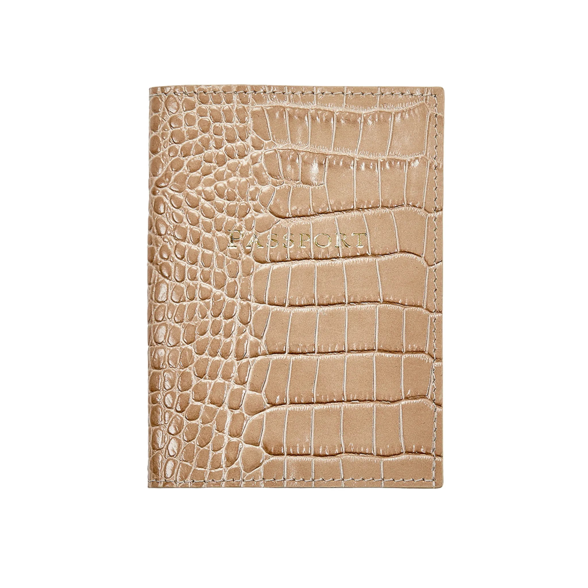 Embossed Croc Leather Passport Holder- Can Be Personalized