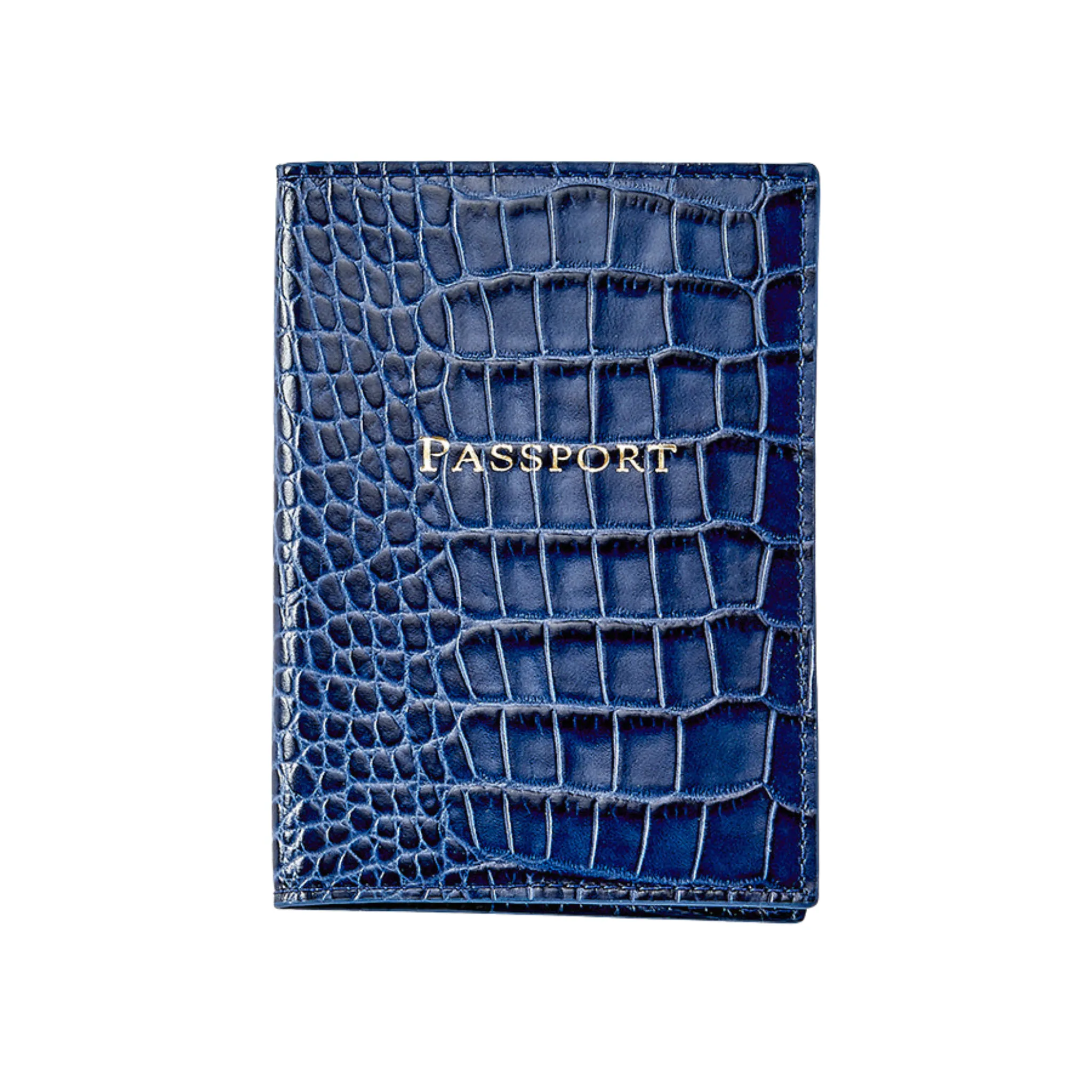 Embossed Croc Leather Passport Holder- Can Be Personalized