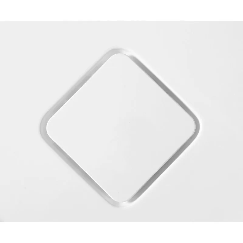 Eternity 38" x 38" x 4" Acrylic Quarter Round Shower Base in White