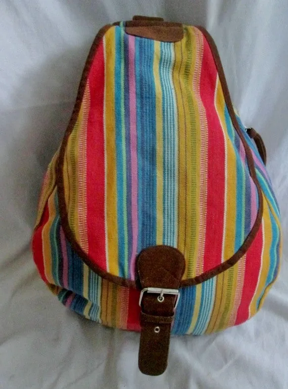 Ethnic Serape Rucksack Daytripper BACKPACK BAG Vegan Blanket Multi