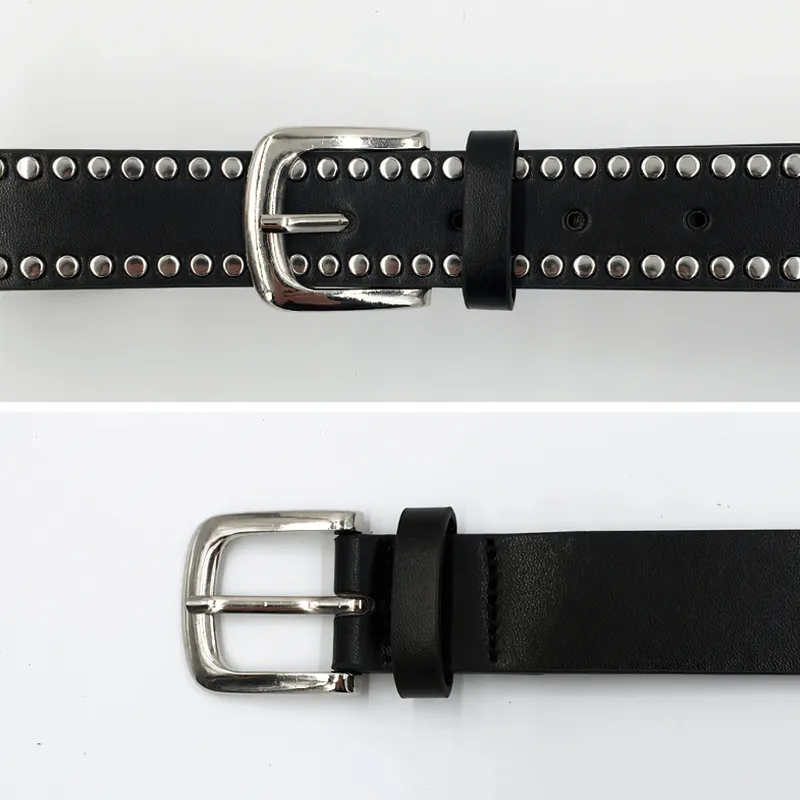 Fashion Rivets Detachable Double Waist Bag / Punk Bag With Adjustable Belt