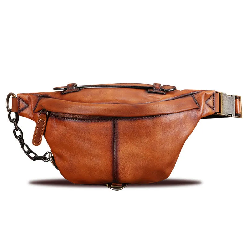 Fashion Womens Leather Chest Bag Sling Pack For Women