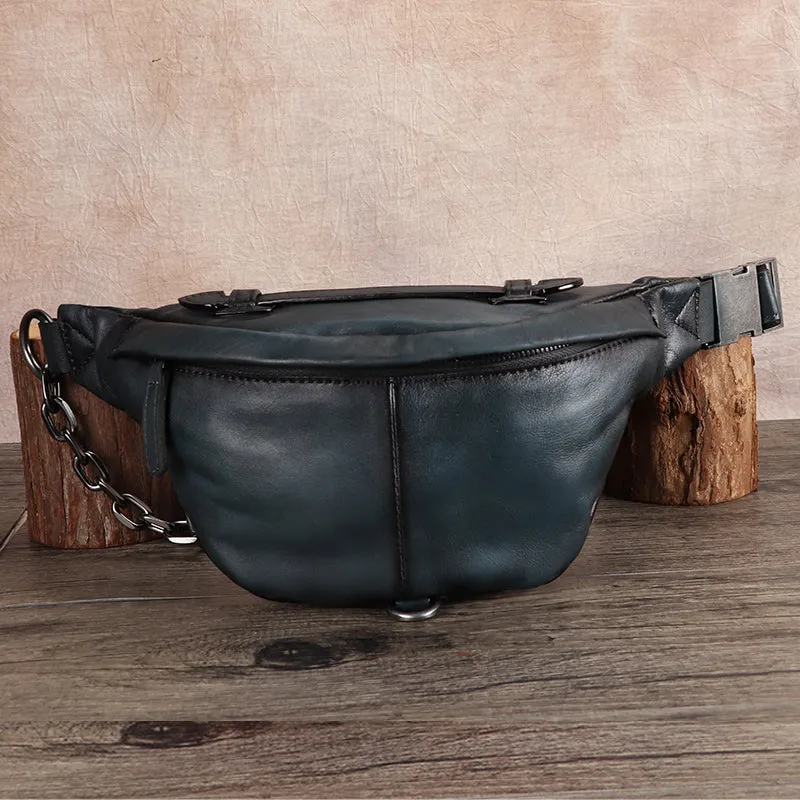 Fashion Womens Leather Chest Bag Sling Pack For Women