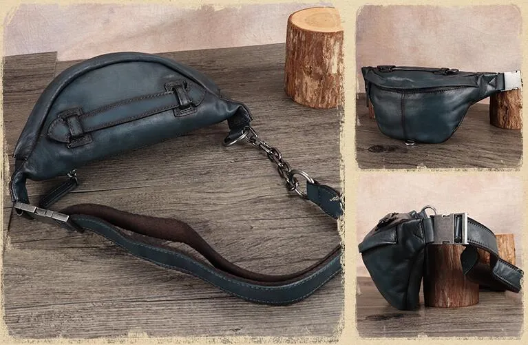 Fashion Womens Leather Chest Bag Sling Pack For Women