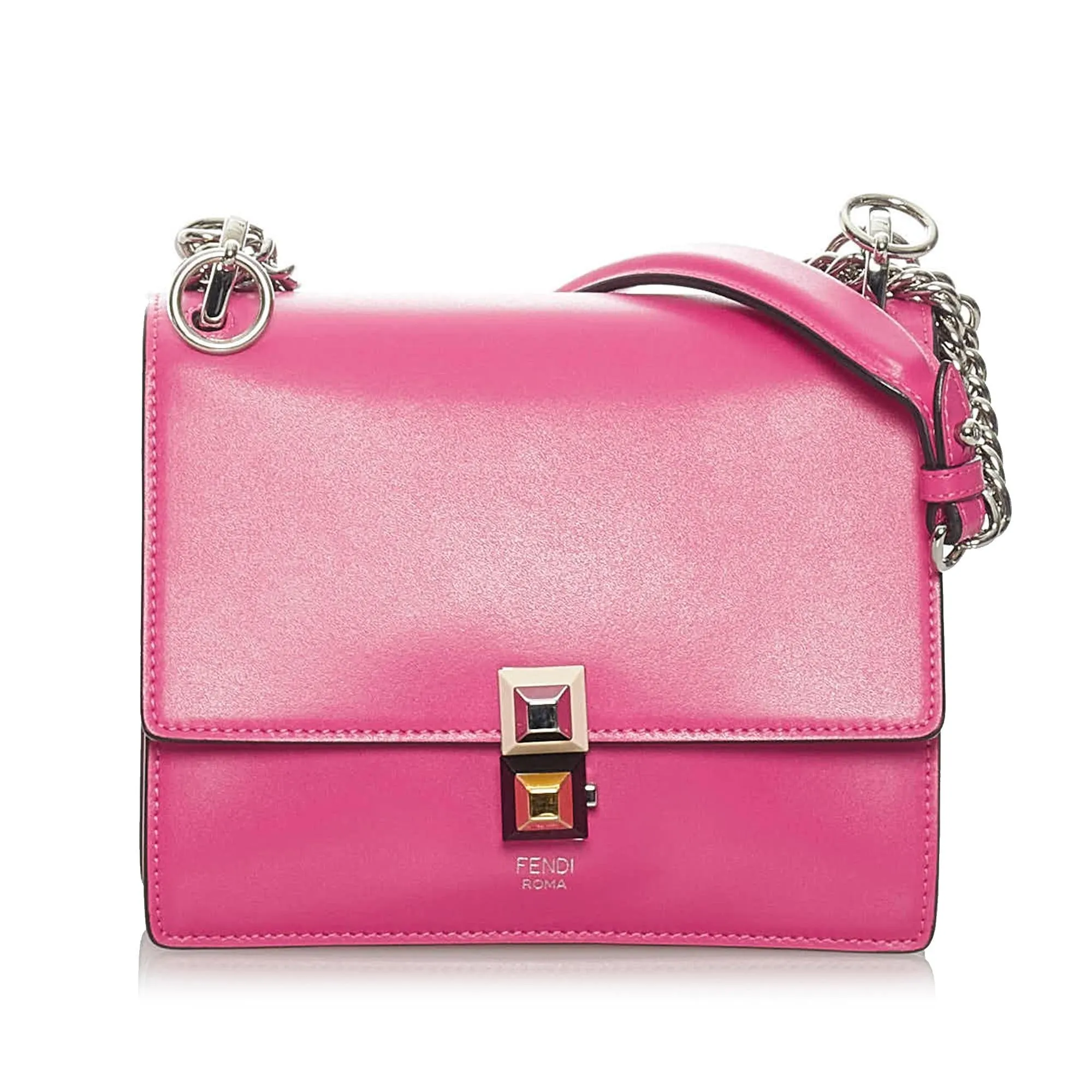 Fendi Kan I Leather Crossbody Bag (SHG-28827)