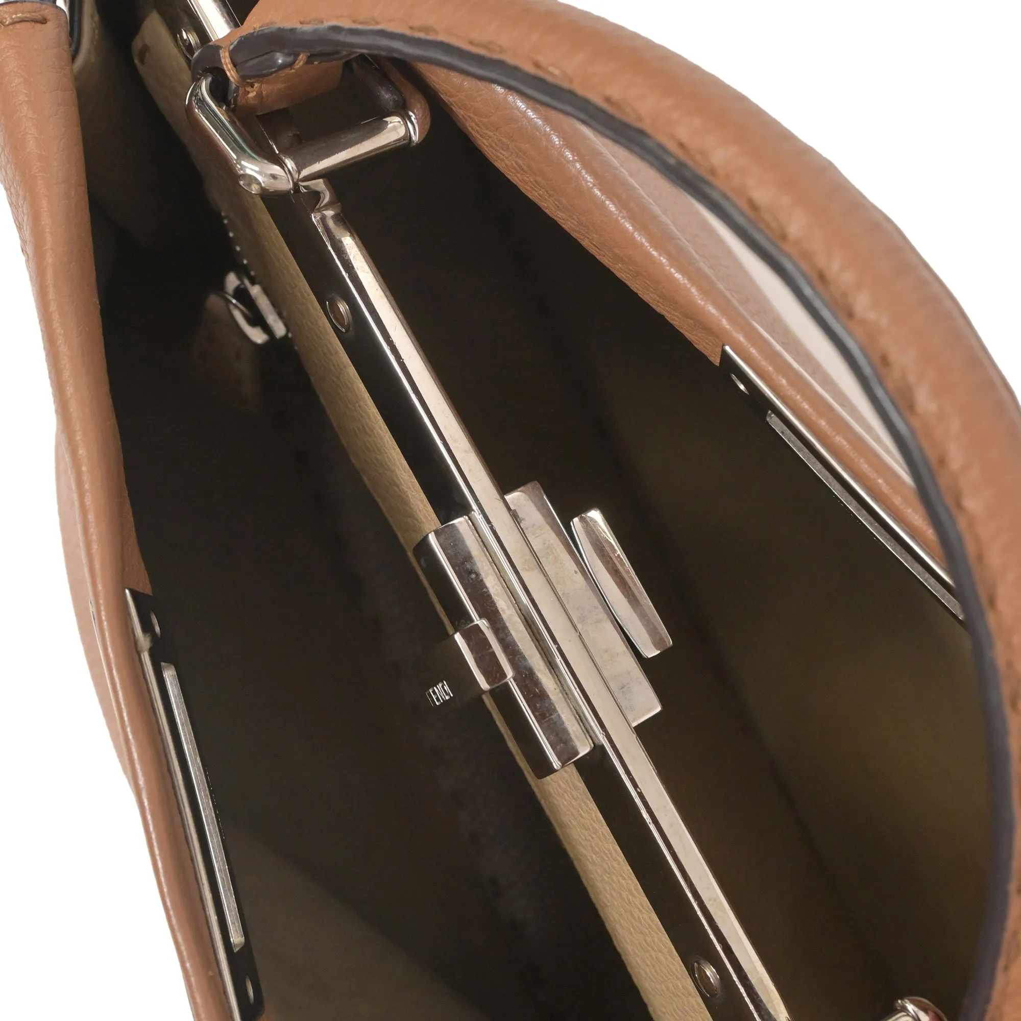 Fendi Peekaboo Handbag in Brown Leather