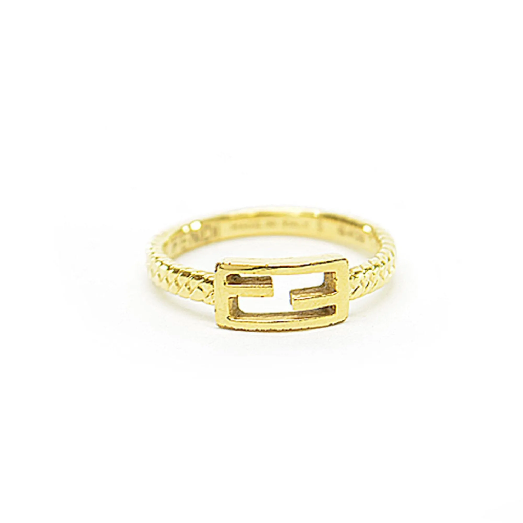 Fendi ring baguette gold metal material ladies