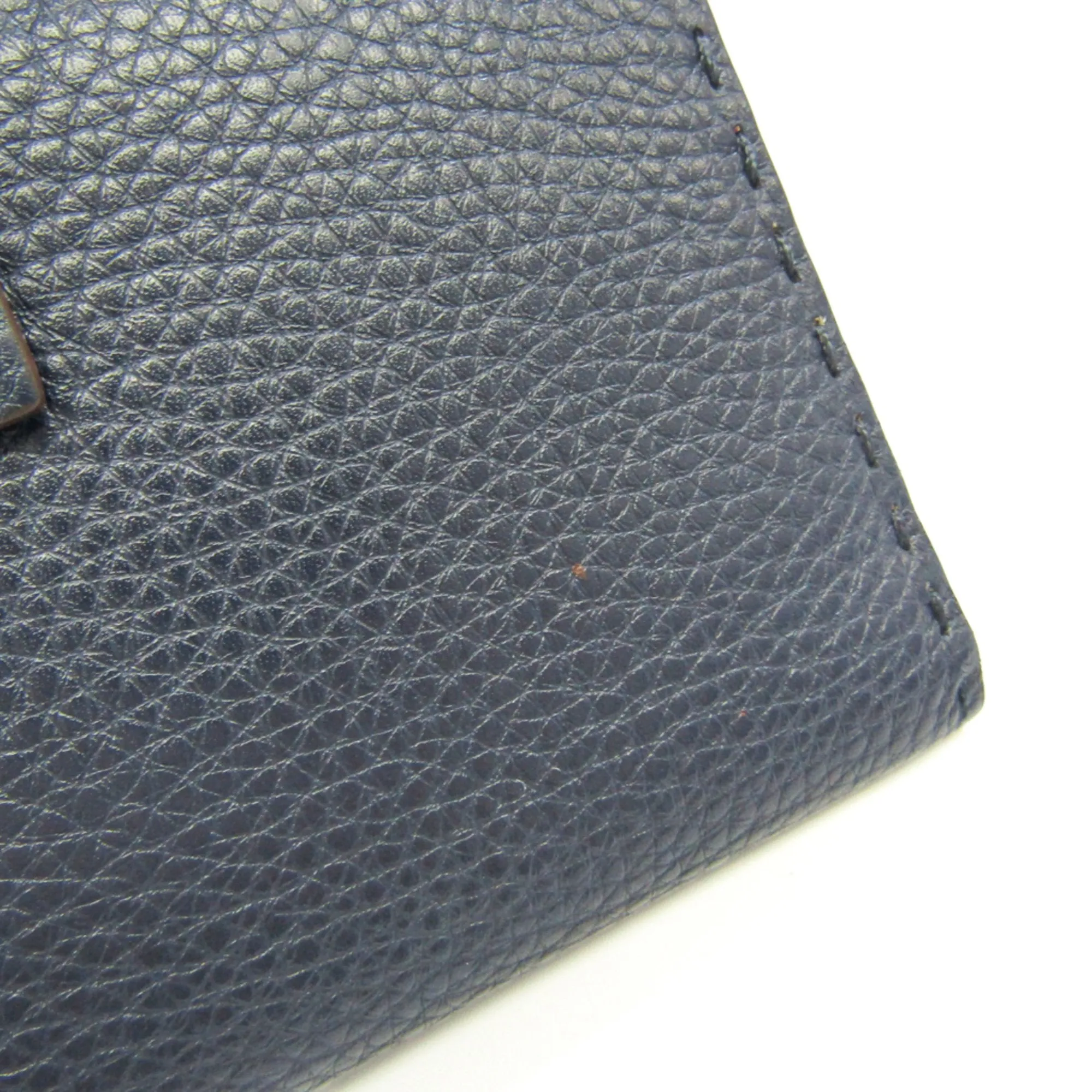 FENDI Selleria 8M3030 Men,Women Leather Long Wallet [tri-fold] Navy