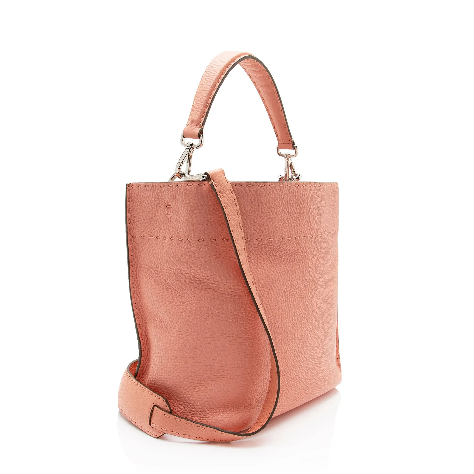 Fendi Selleria Leather Anna Small Bucket Bag