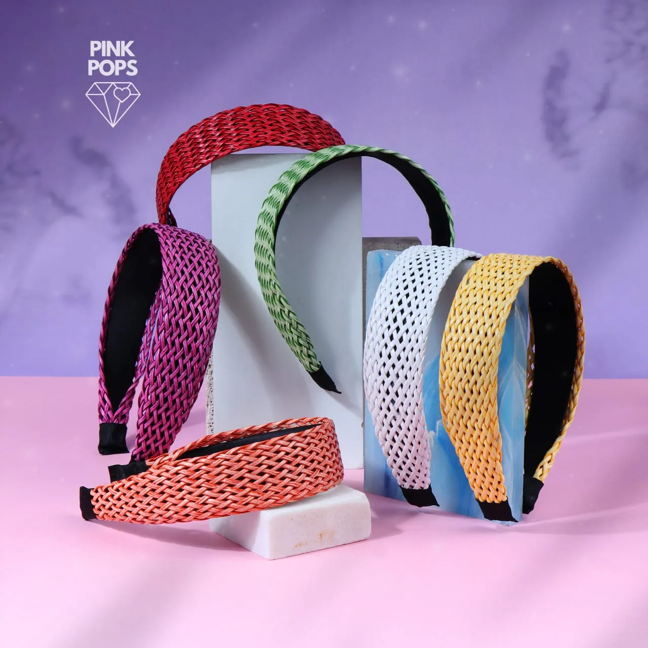 Fishnet Plain Headbands