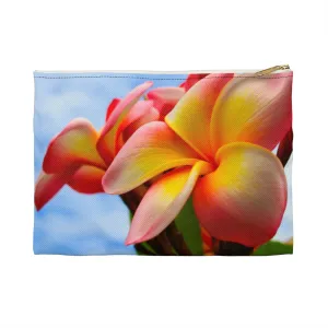 Frangipani Sky Zippered Accessory Pouch (FWS)