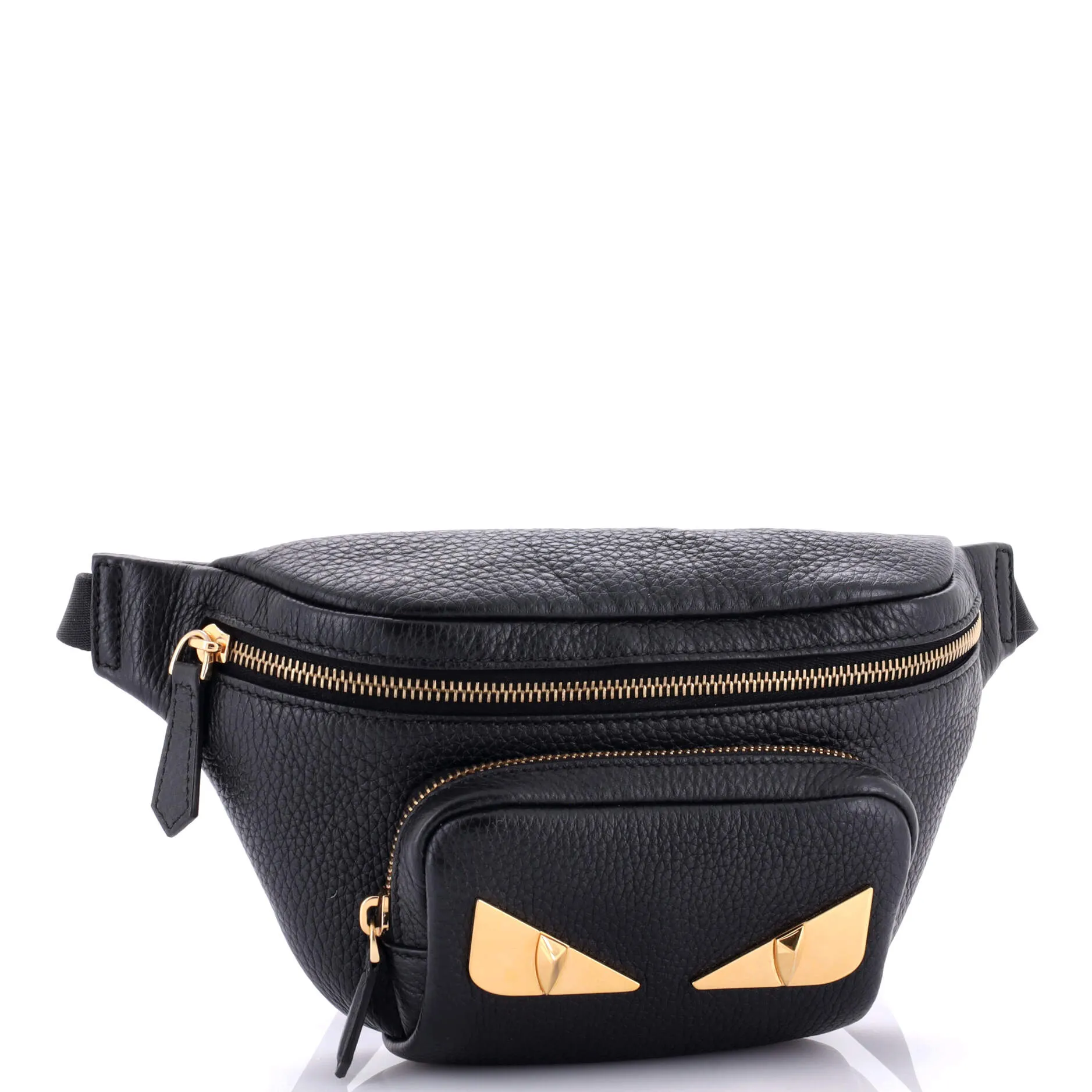 Front Pocket Monster Waist Bag Leather