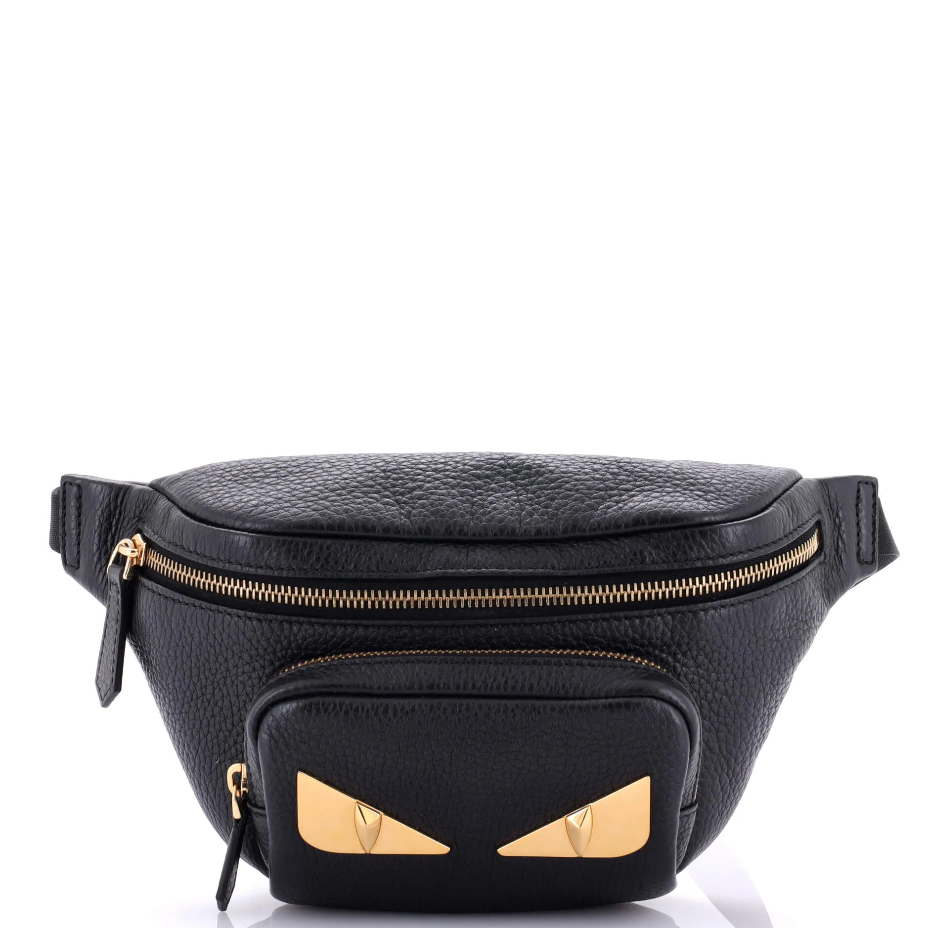 Front Pocket Monster Waist Bag Leather