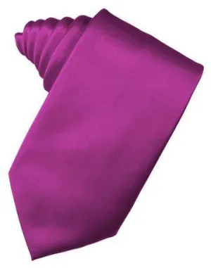 Fuschia Luxury Satin Necktie