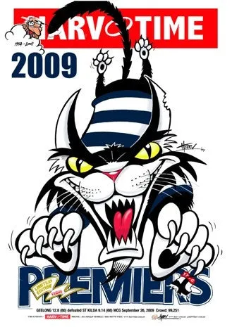 Geelong 2009 Premiers, Harv Time Poster