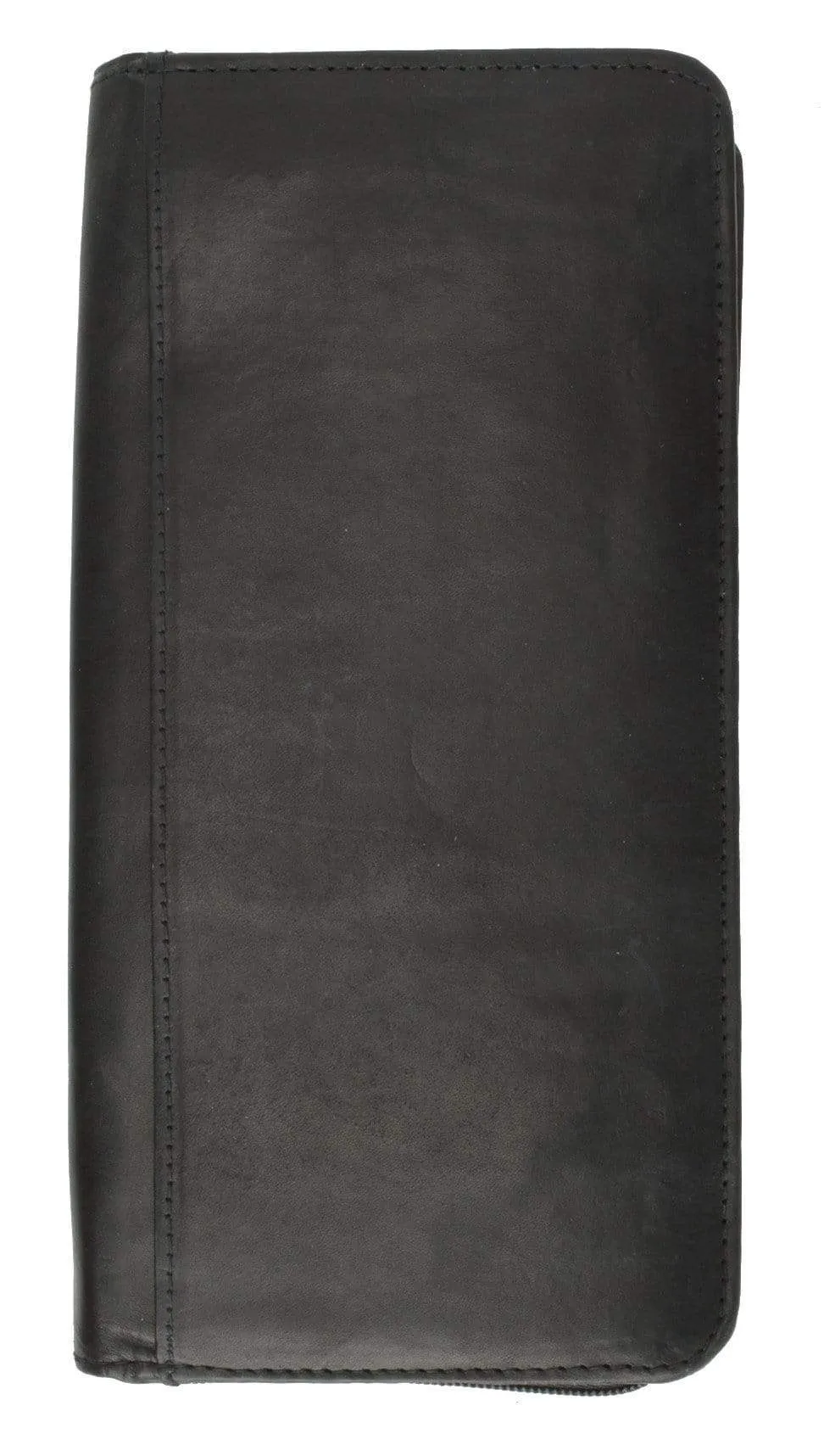 Genuine Leather Mens Zip Around Office Multi Business Credit Card Holder  4670 CF (C)