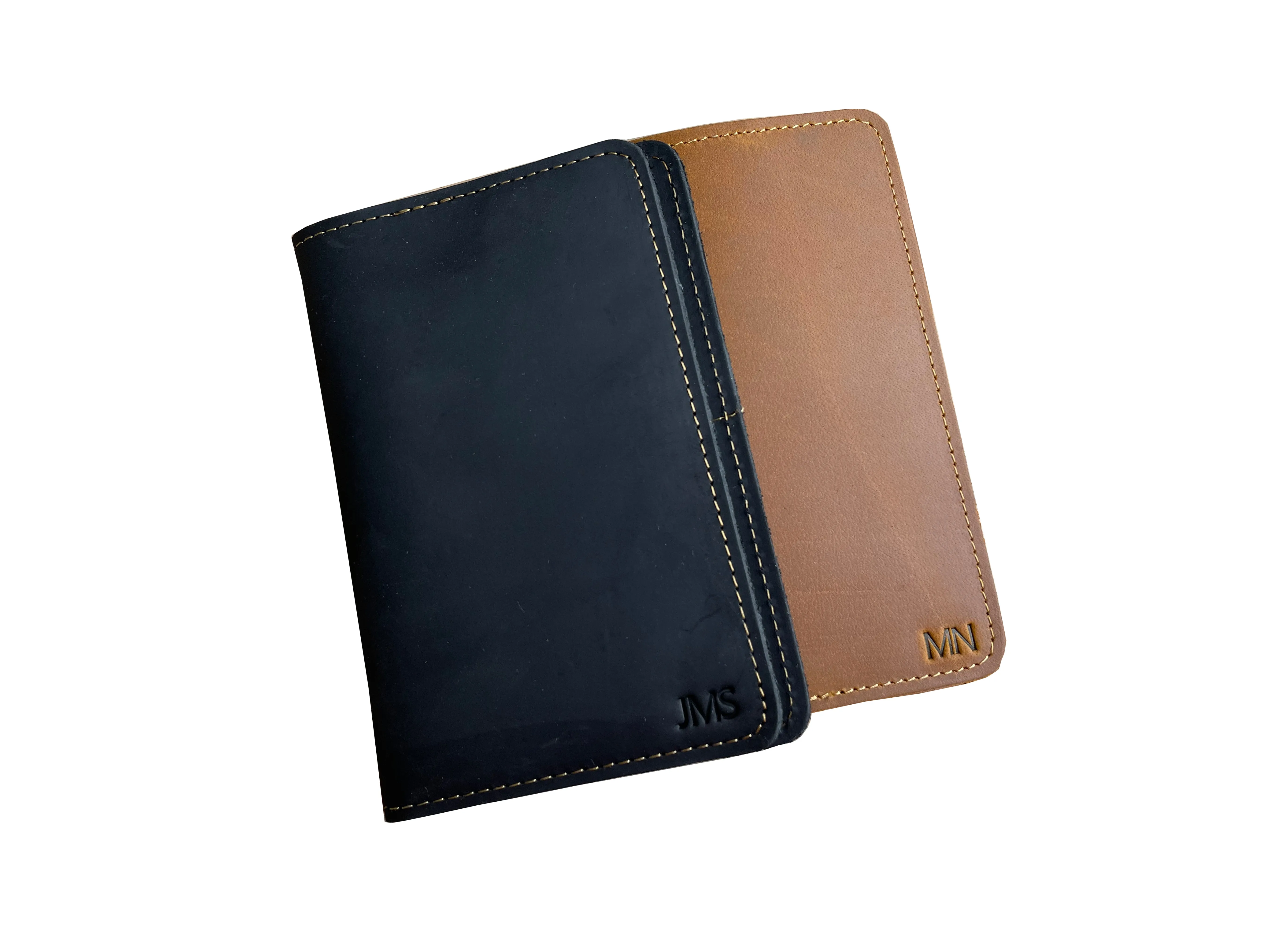 Genuine Leather Passport Holder Brown