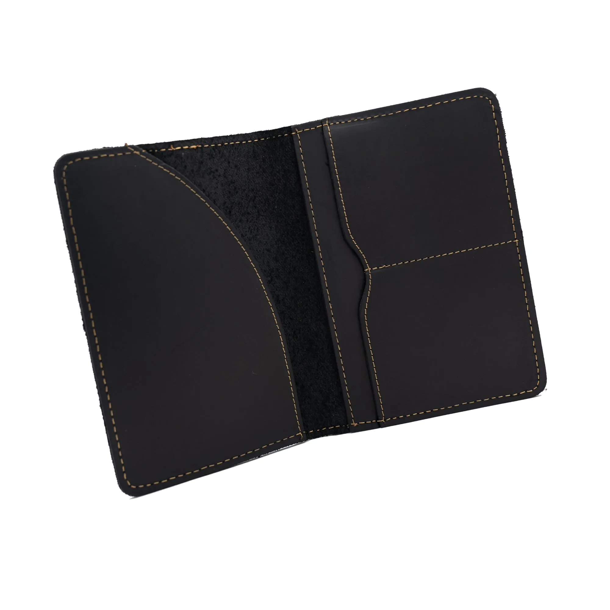 Genuine Leather Passport Holder Brown