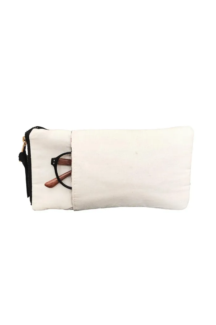 Glasses Case with Outside Pocket