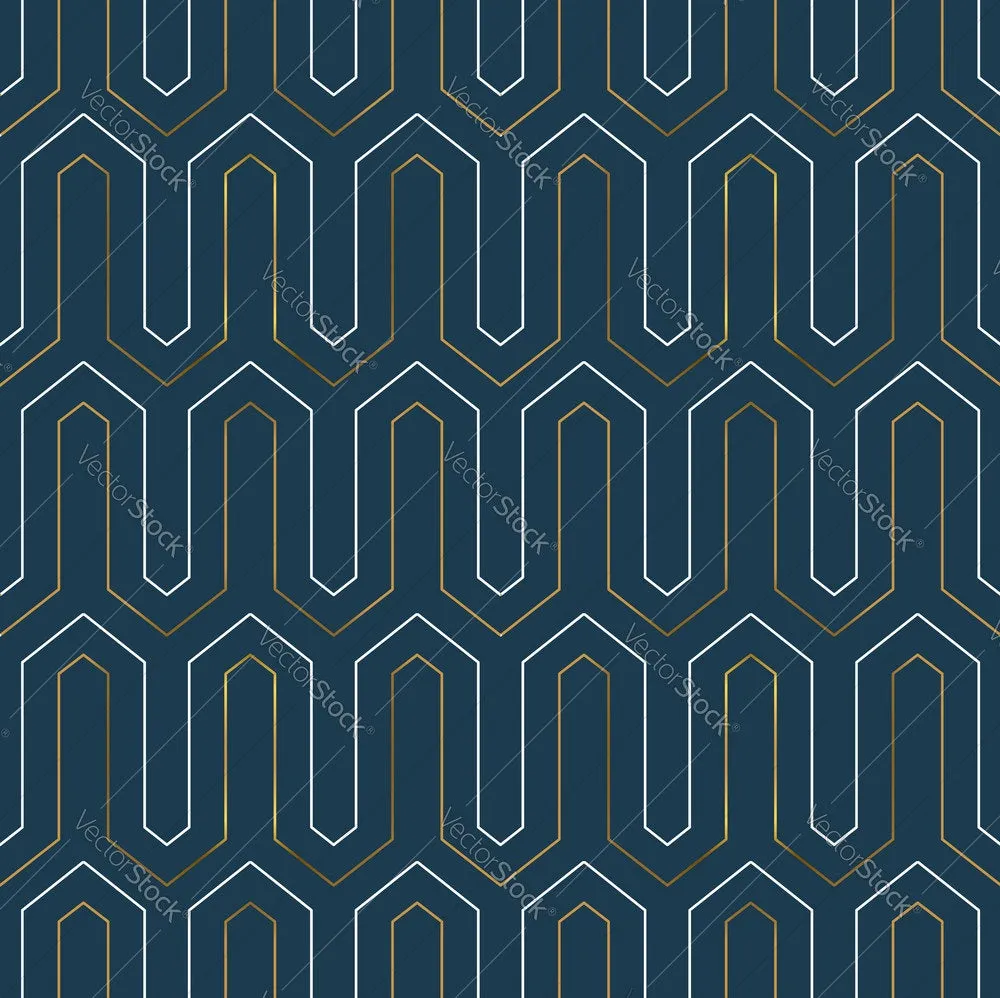 Gold Art Deco Modern Lines Pattern