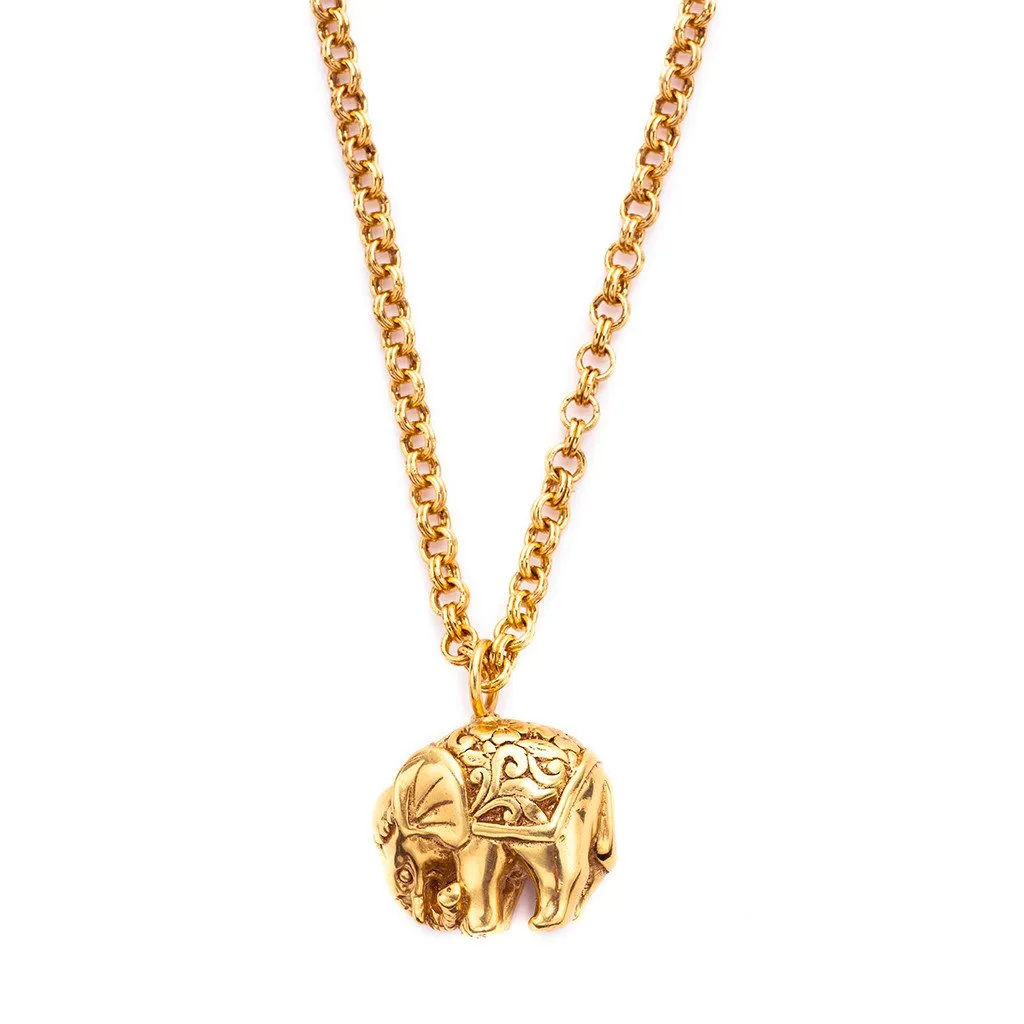 Gold Elephant Pendant