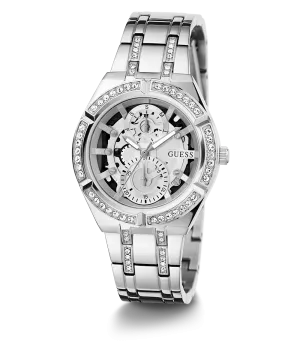 GUESS Ladies Silver Tone Multi-function Watch