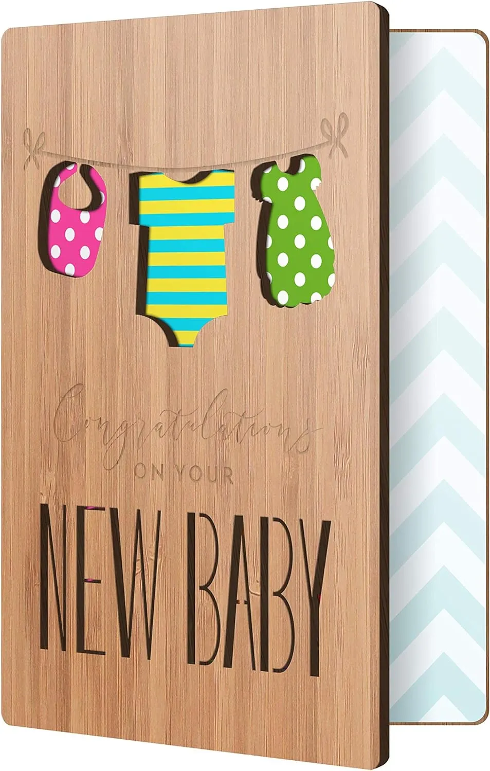 Handcrafted Bamboo Cards - Baby Shower