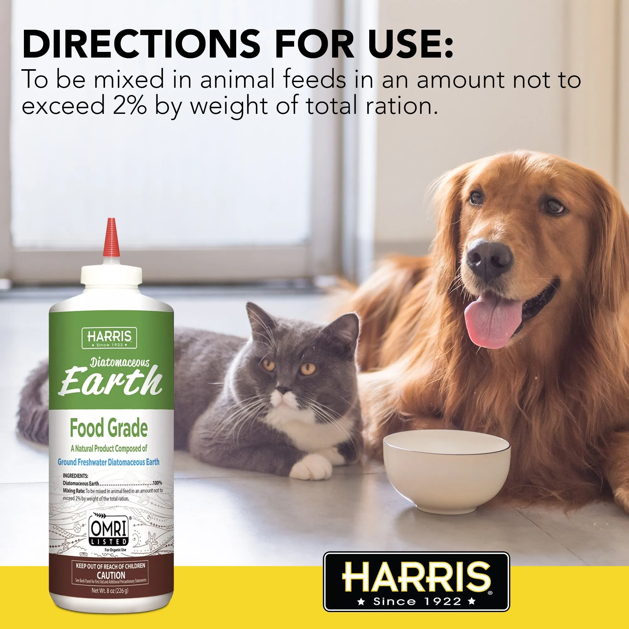 Harris Diatomaceous Earth Food Grade, Half Pound