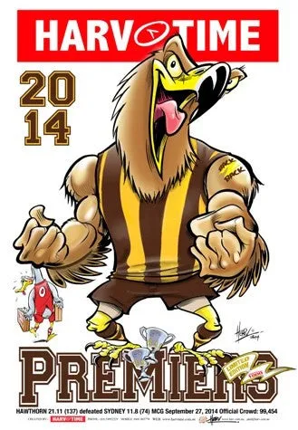 Hawthorn 2014 Premiers, Harv Time Poster