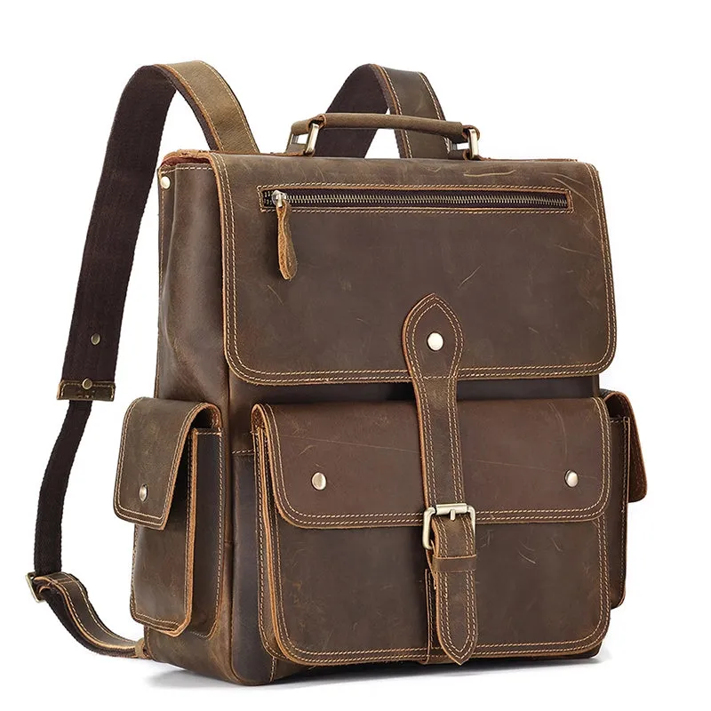 Heritage Scholar Leather Backpack