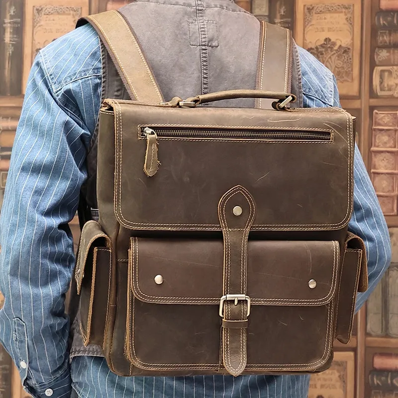 Heritage Scholar Leather Backpack