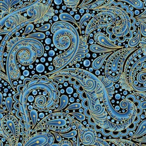 Hooked Fish-Paisley Blue