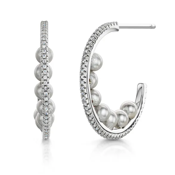 Isla Hoop Earring - Rhodium