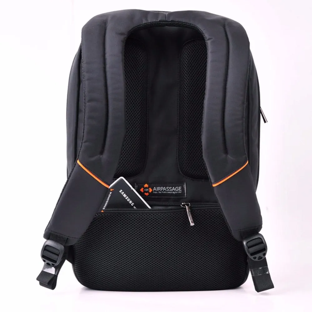 Laptop Backpack Black  for Man with Expandable Daily Rucksack Travel Bag School Bags 14 inch