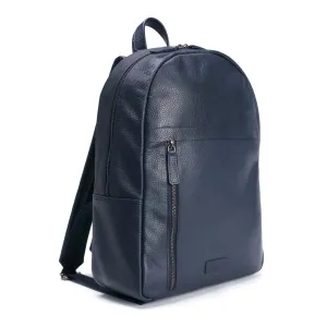 Leather Backpack Navy Blue