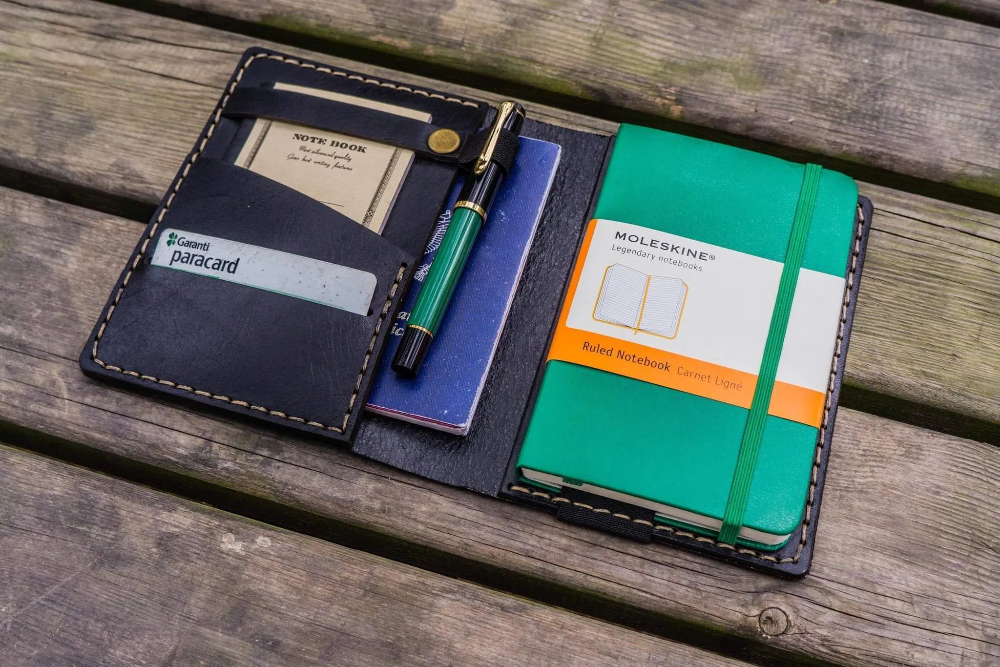 Leather Leuchtturm1917 A6 Notebook Cover - Black