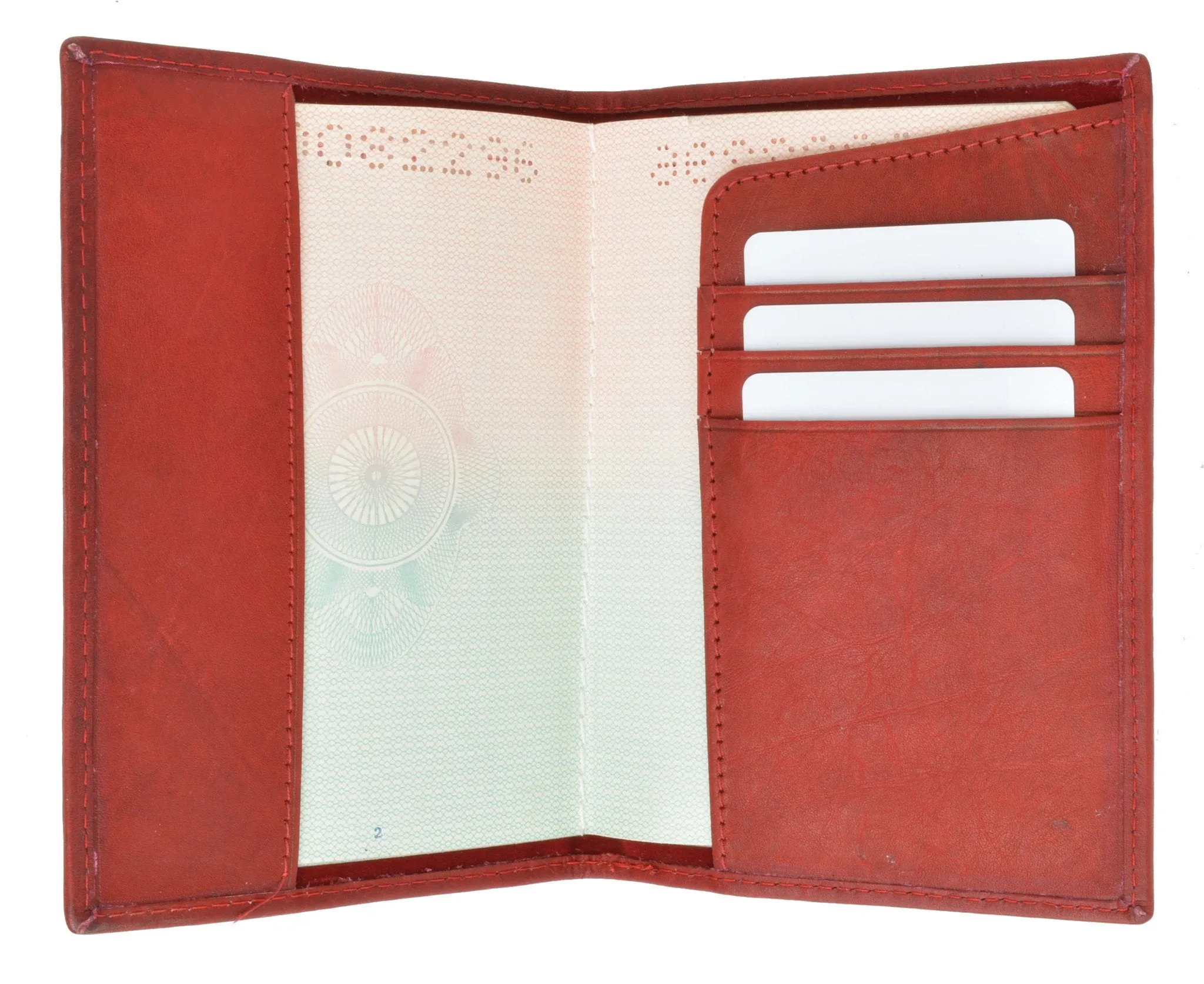 Leather Passport wallet with Card holder 601 CF BLIND