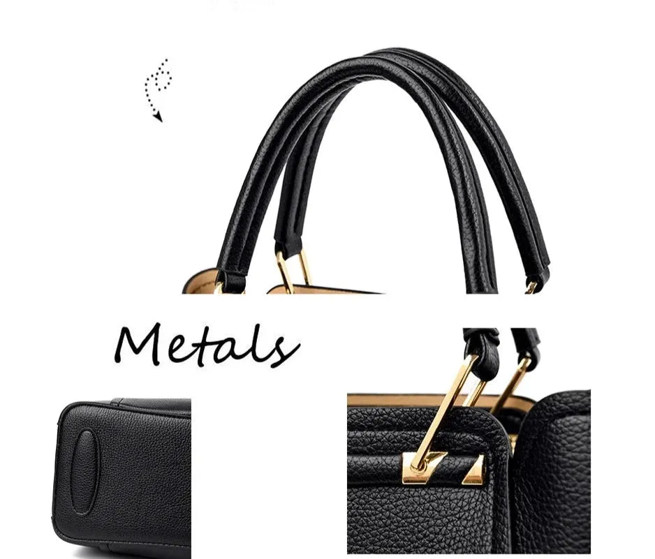 Luxury Leather Triple Layer Crossbody