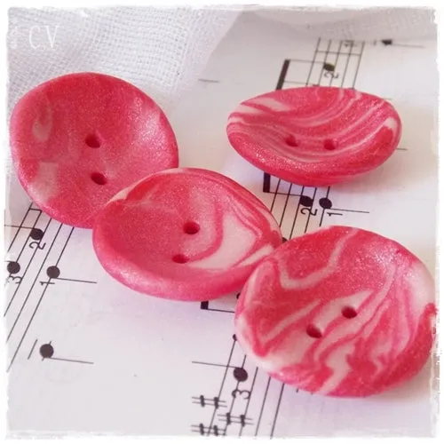 Magenta Pink Artistic Buttons