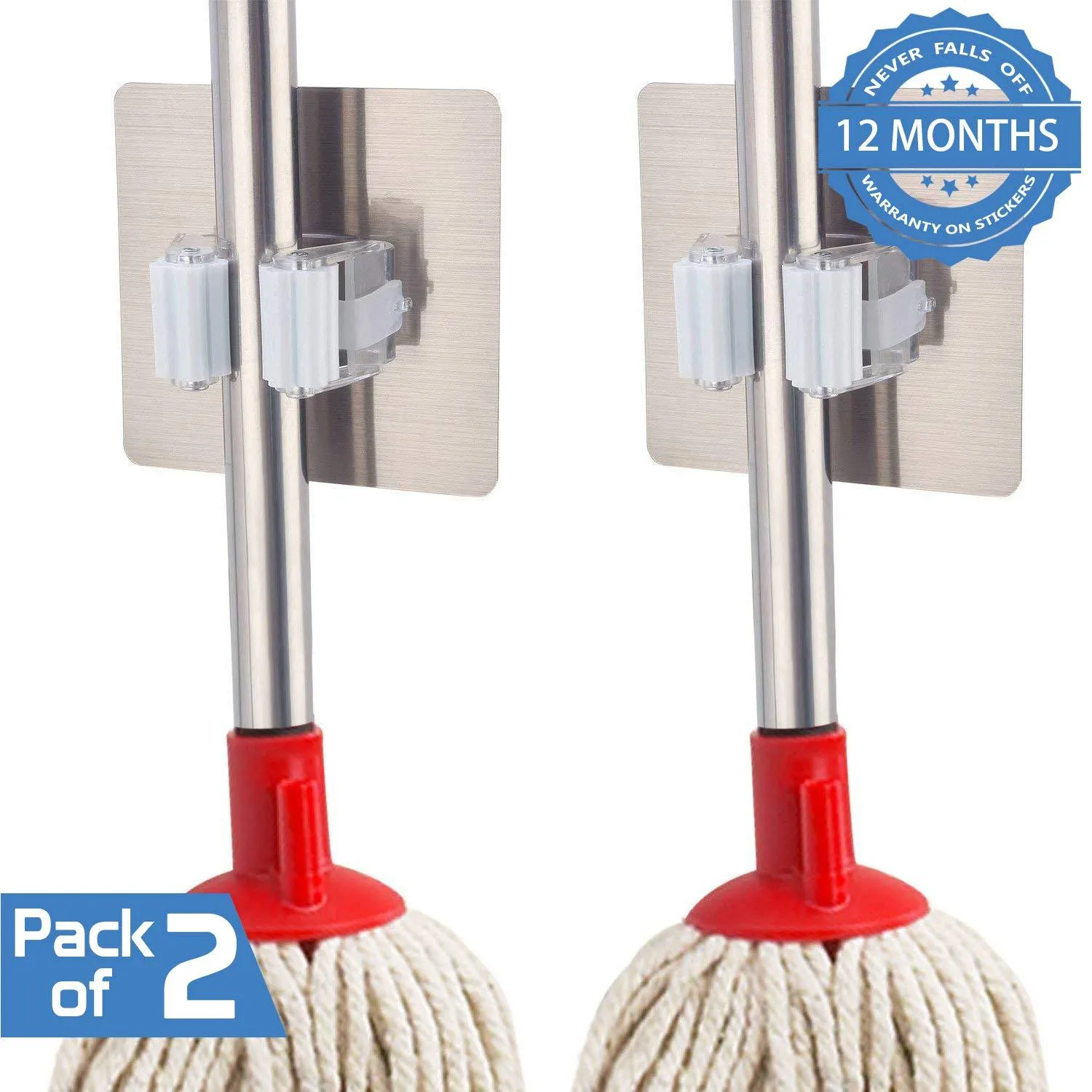 Magic Sticker Series Wall Mounted Broom & Mop Holder