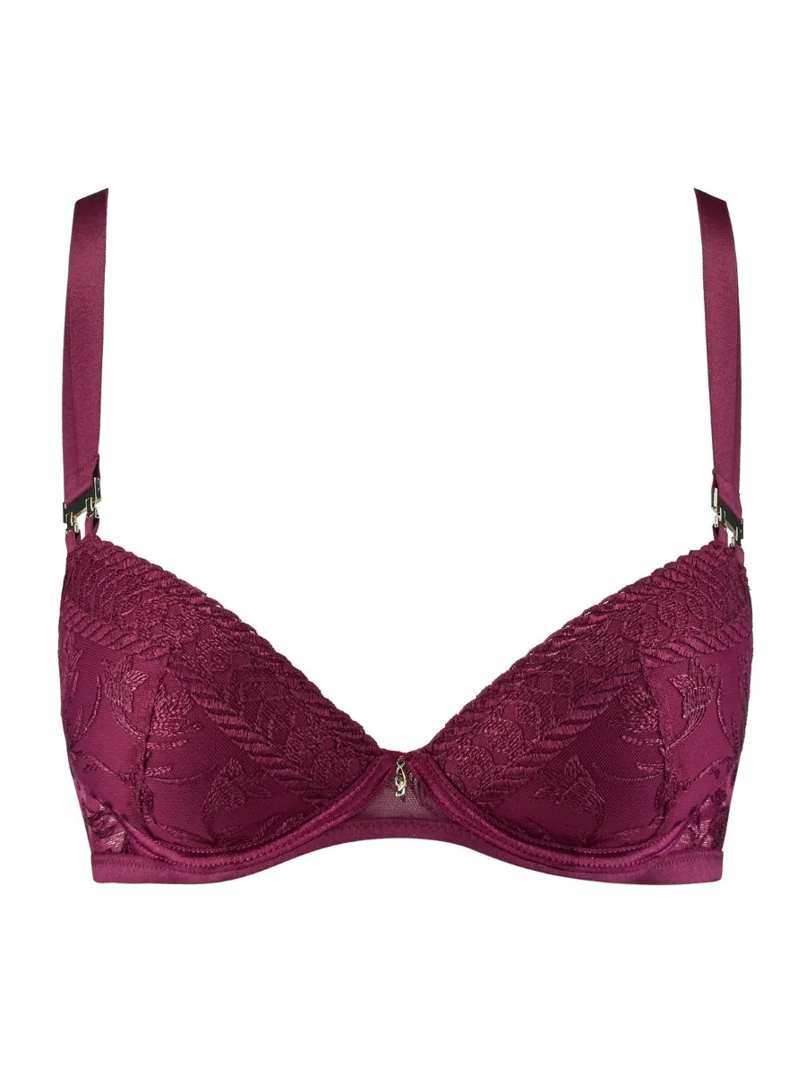 Magnetic Spell Moulded Plunge Bra - Crimson Red