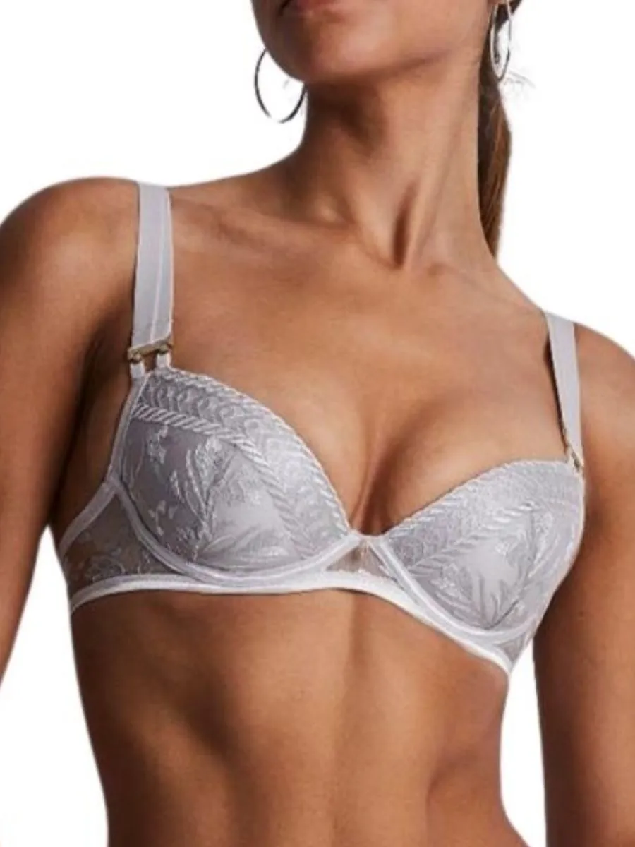 Magnetic Spell Moulded Plunge Bra - Platinum