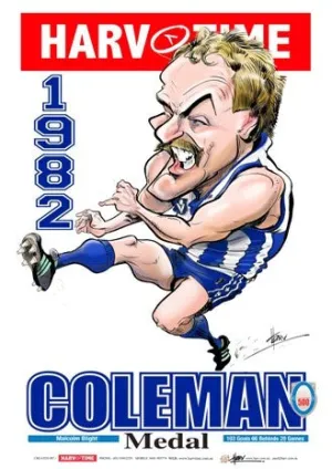 Malcolm Blight, 1982 Coleman Medallist, Harv Time Poster