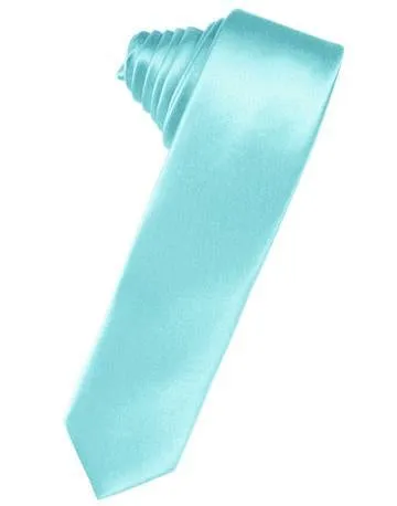 Marine Luxury Satin Skinny Necktie