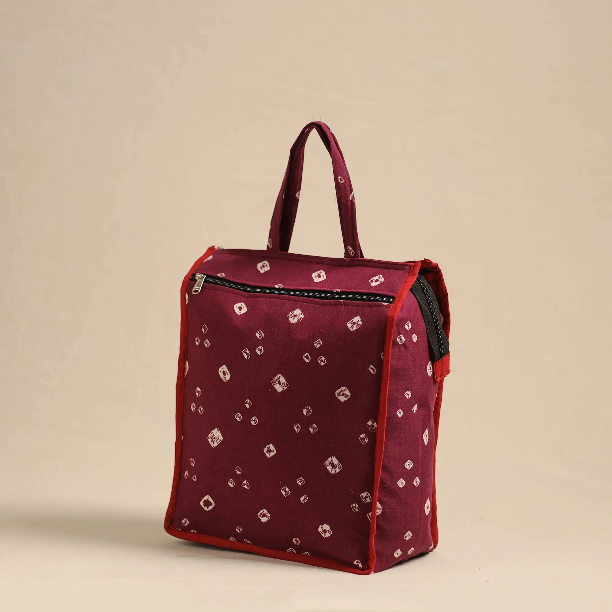 Maroon - Eco-Friendly Handmade Cotton Handbag for Women 04