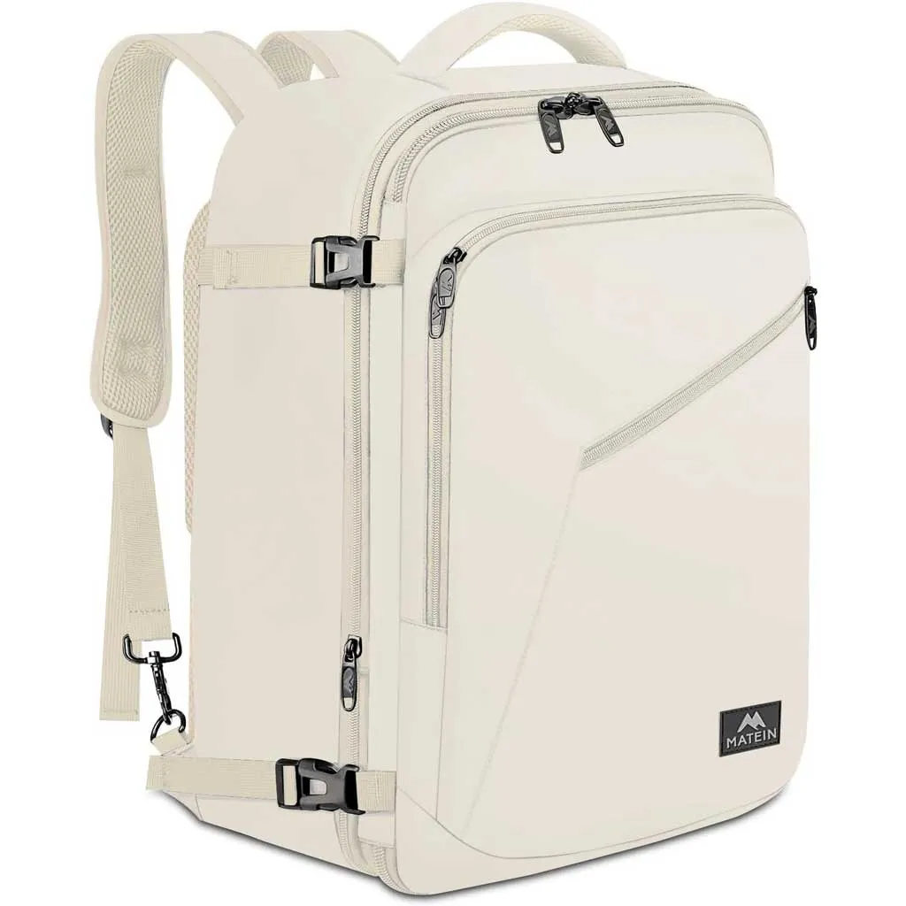 MATEIN Beige Carry-on Backpack for Women