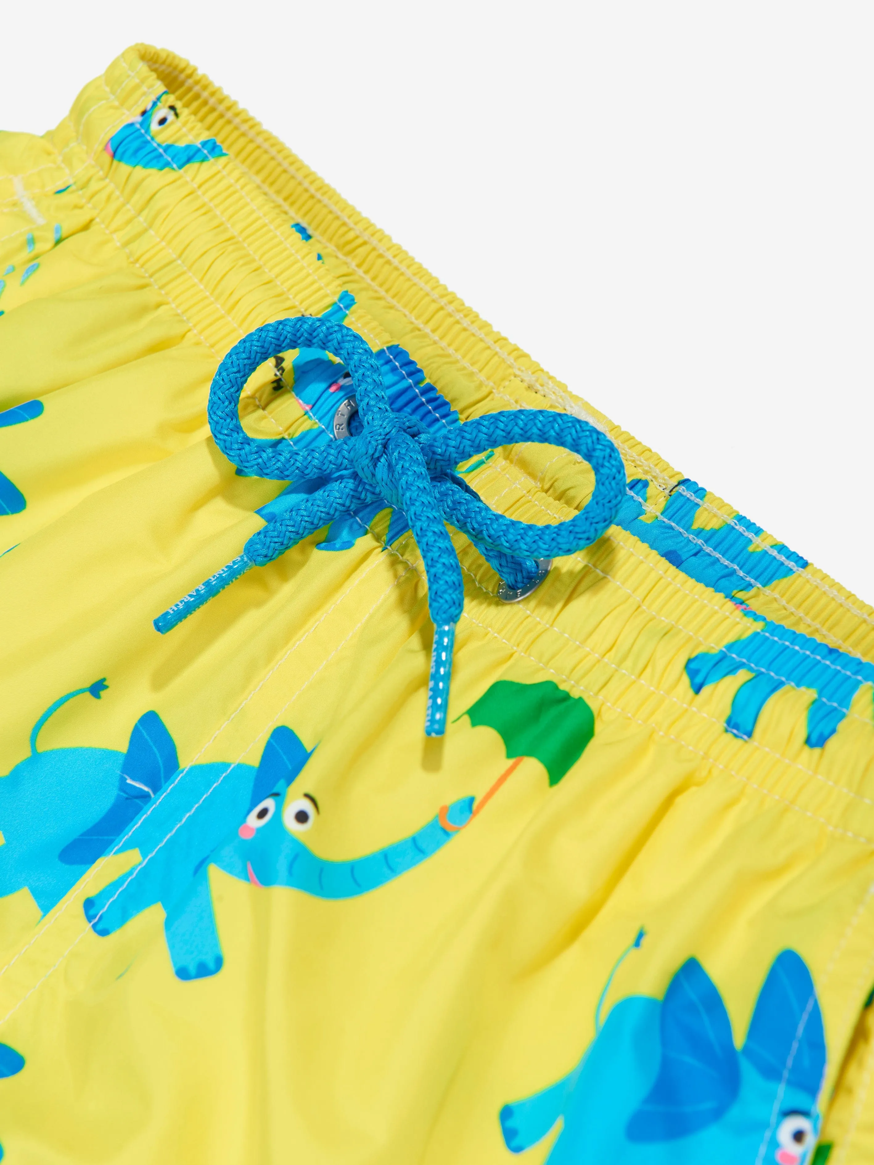 MC2 Saint Barth Boys Elephant Swim Shorts in Yellow